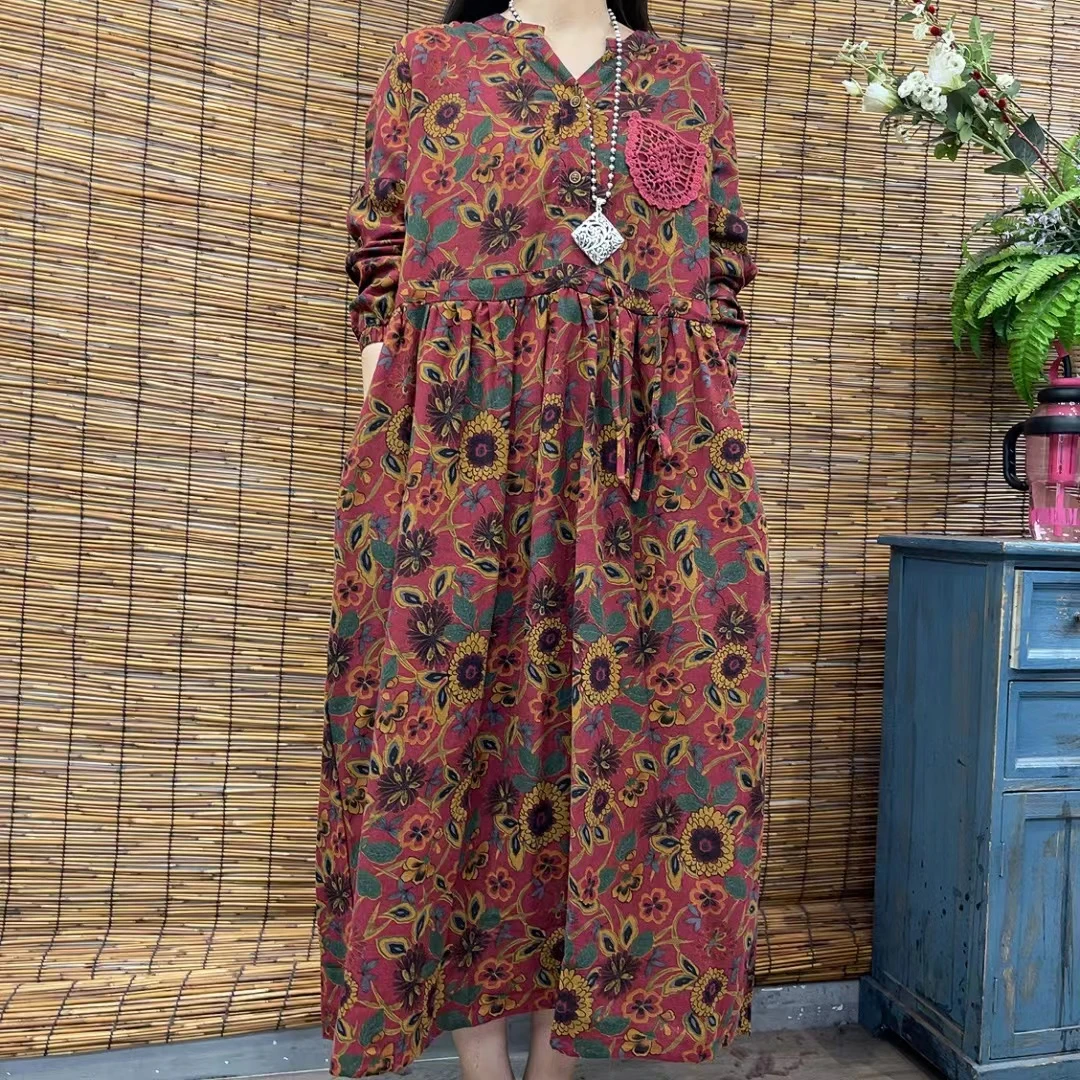 5694新款秋季洋气减龄优雅显瘦连衣裙QZ