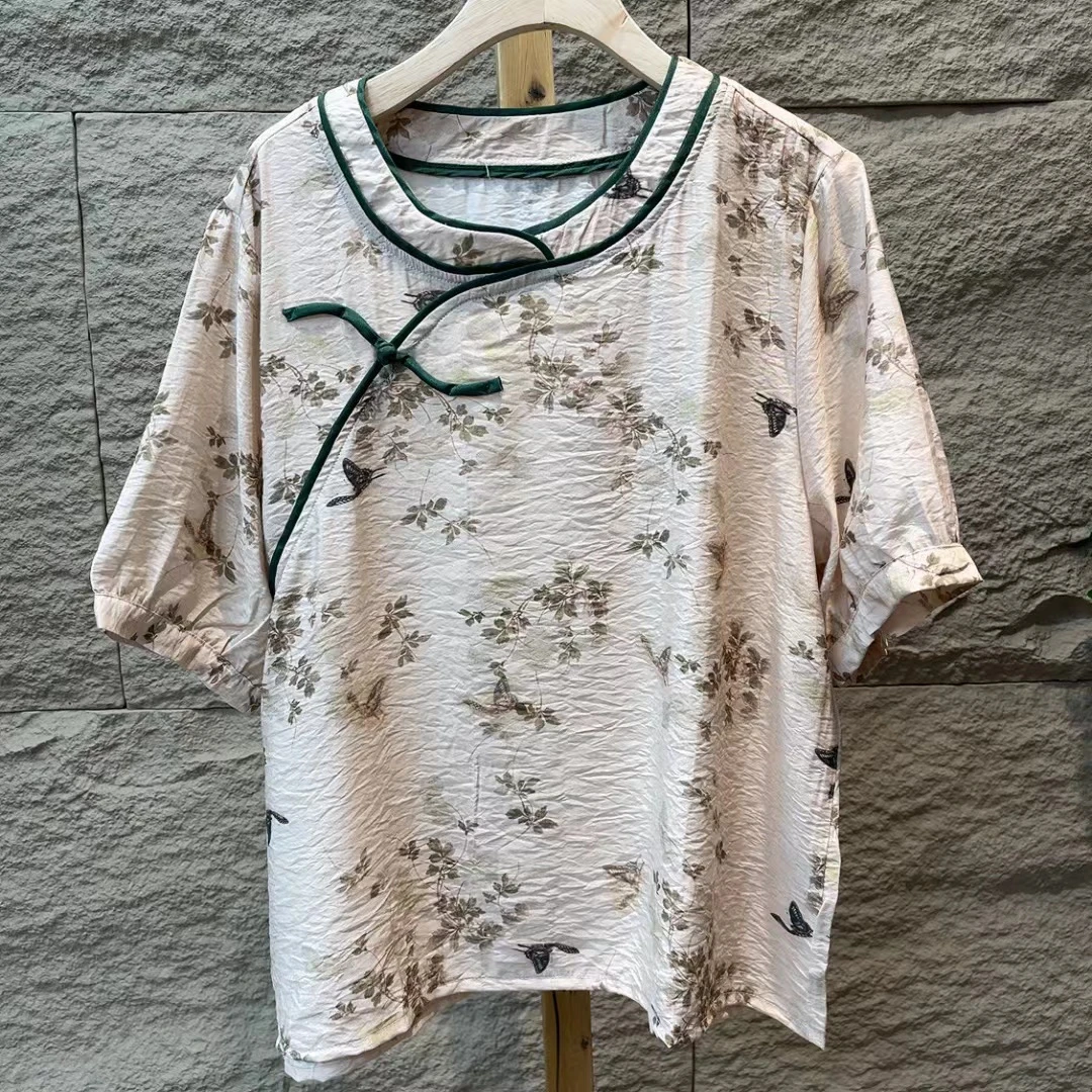 4892新款夏季气质休闲减龄T恤小衫QZ