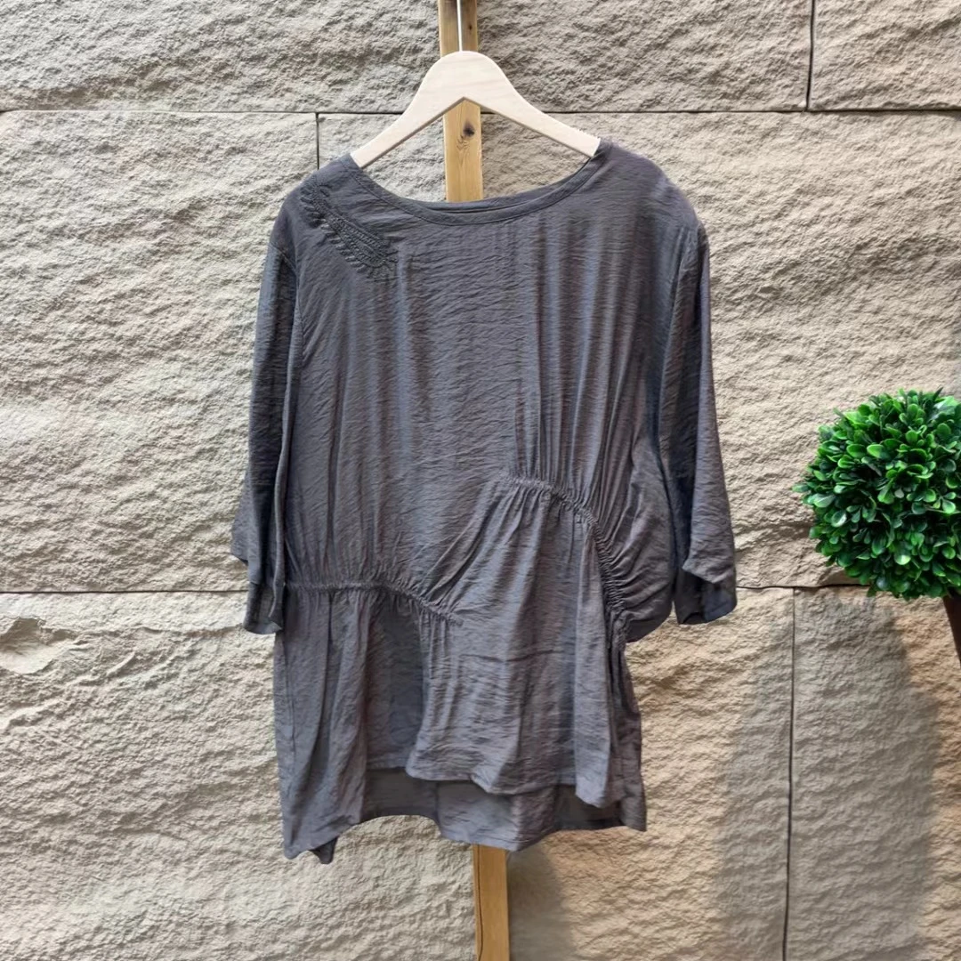 6027新款夏季休闲百搭气质短袖上衣T恤