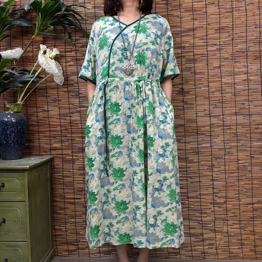 2819新款春夏遮肉显瘦洋气减龄连衣裙QZ