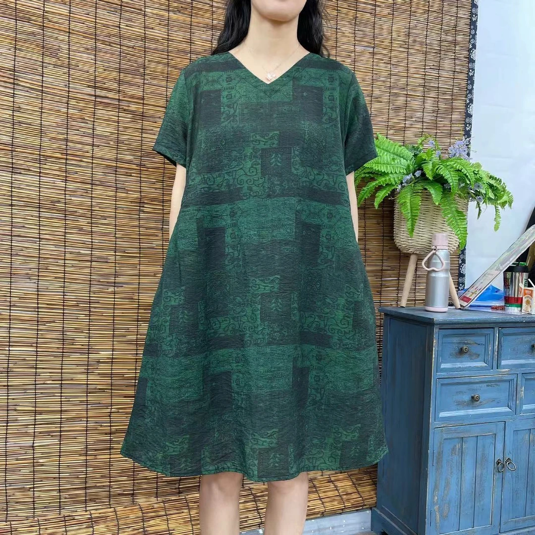 092夏季新款遮肉显瘦洋气减龄连衣裙