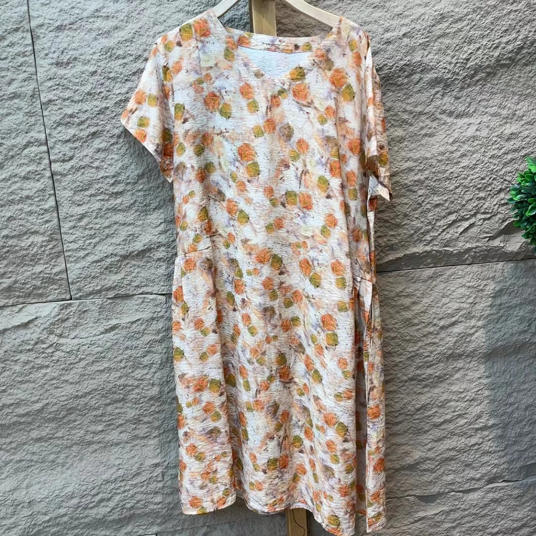 4976新款夏季气质减龄优雅连衣裙QZ