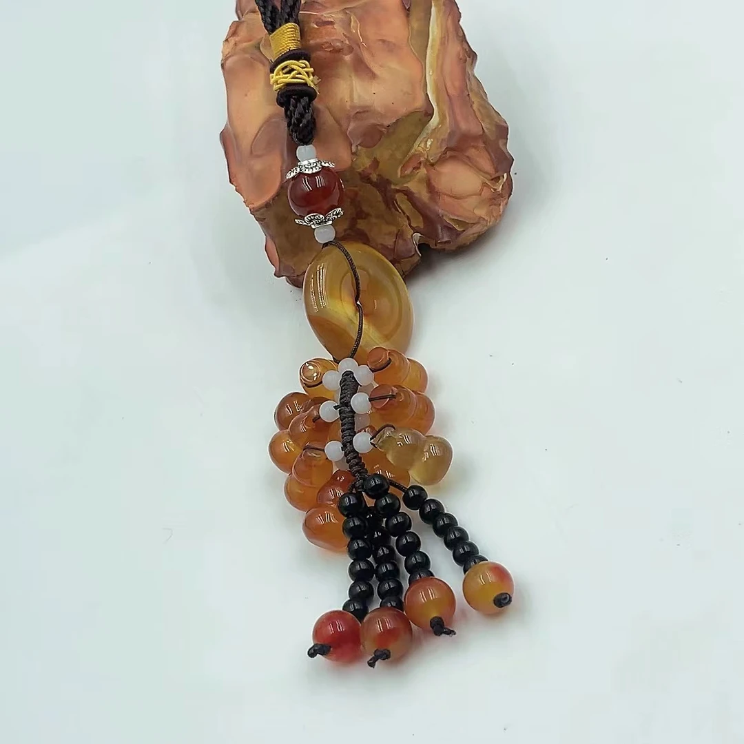 天然玛瑙平安扣车挂 D253—多样性发