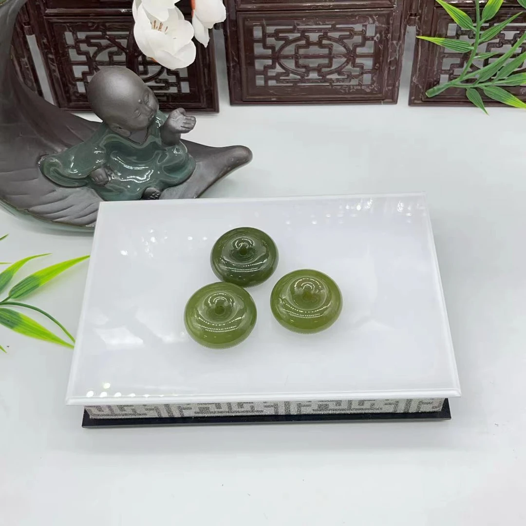 天然新疆和田玉面包扣吊坠 H869—多样性发一件