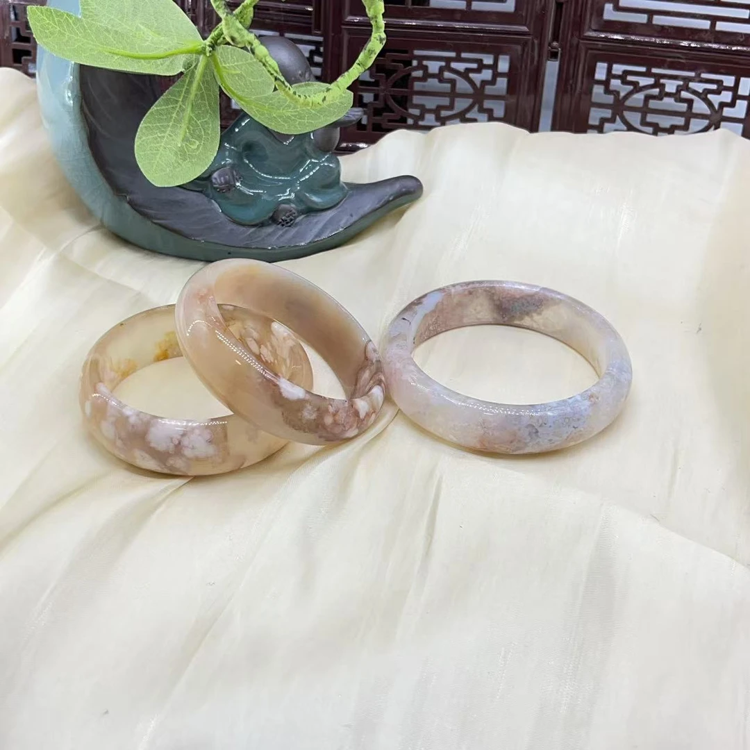 天然樱花玛瑙手镯—多样性发一件