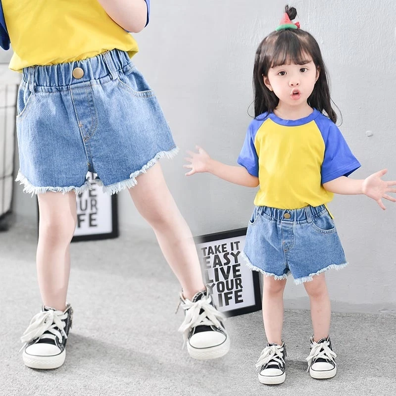 女童短裤夏季女孩新款童装儿童牛仔裤裤子小童宝宝热裤2-3-5-6岁