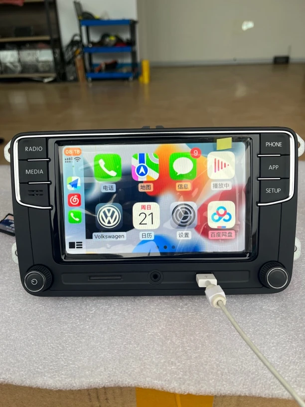 大众德赛西威187b主机支持苹果CarPlay安卓手机百度car life。