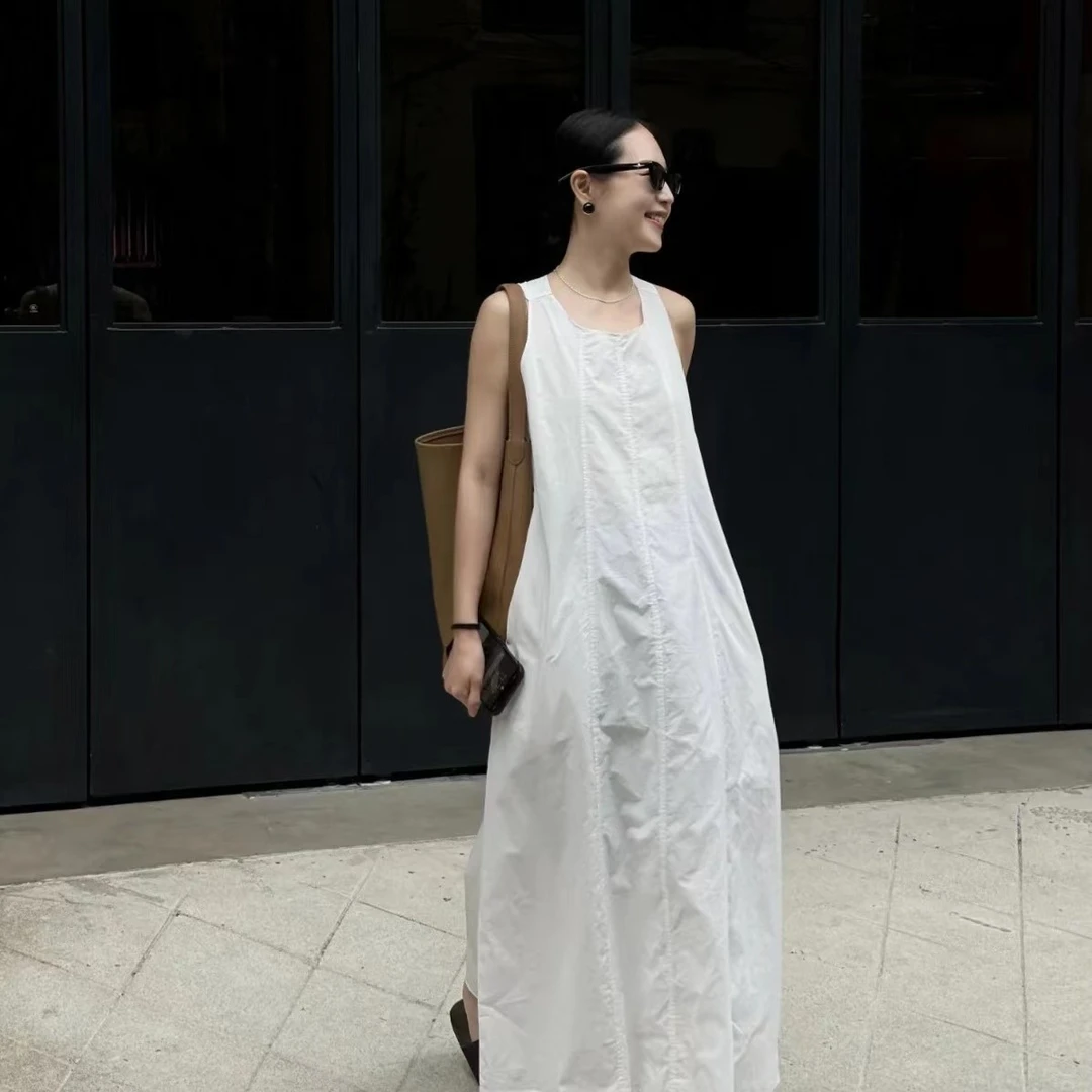 连衣裙吊带夏天约会气质裙子收腰约会裙子显瘦白色夏季长款时尚