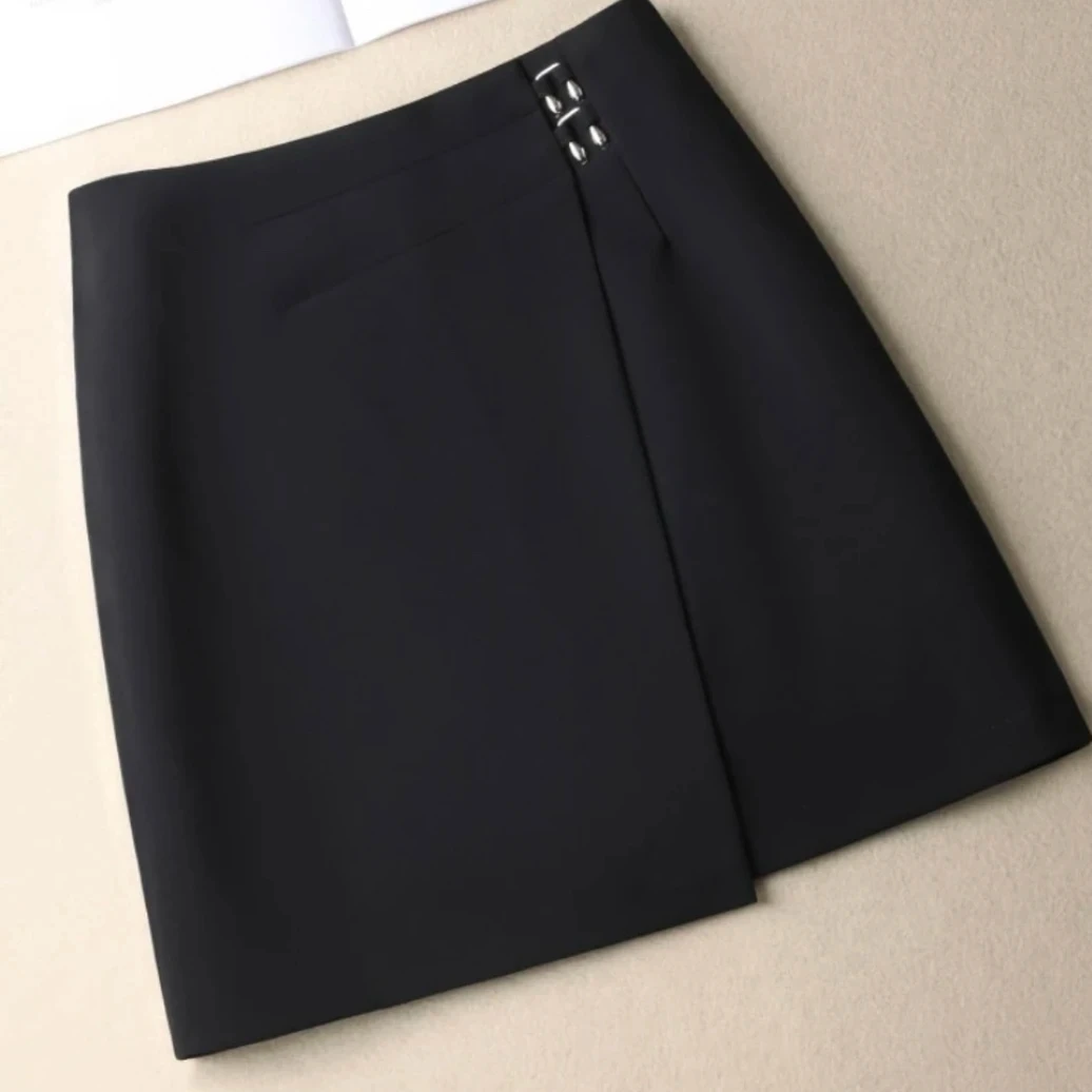 【利利服饰】设计感显瘦短裙女半身裙夏季新高腰职业 OL百搭西装裙