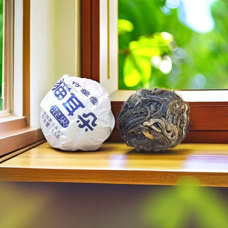 猫耳朵混采 普洱生茶龙珠 6.5g/颗（丹丹普洱茶）