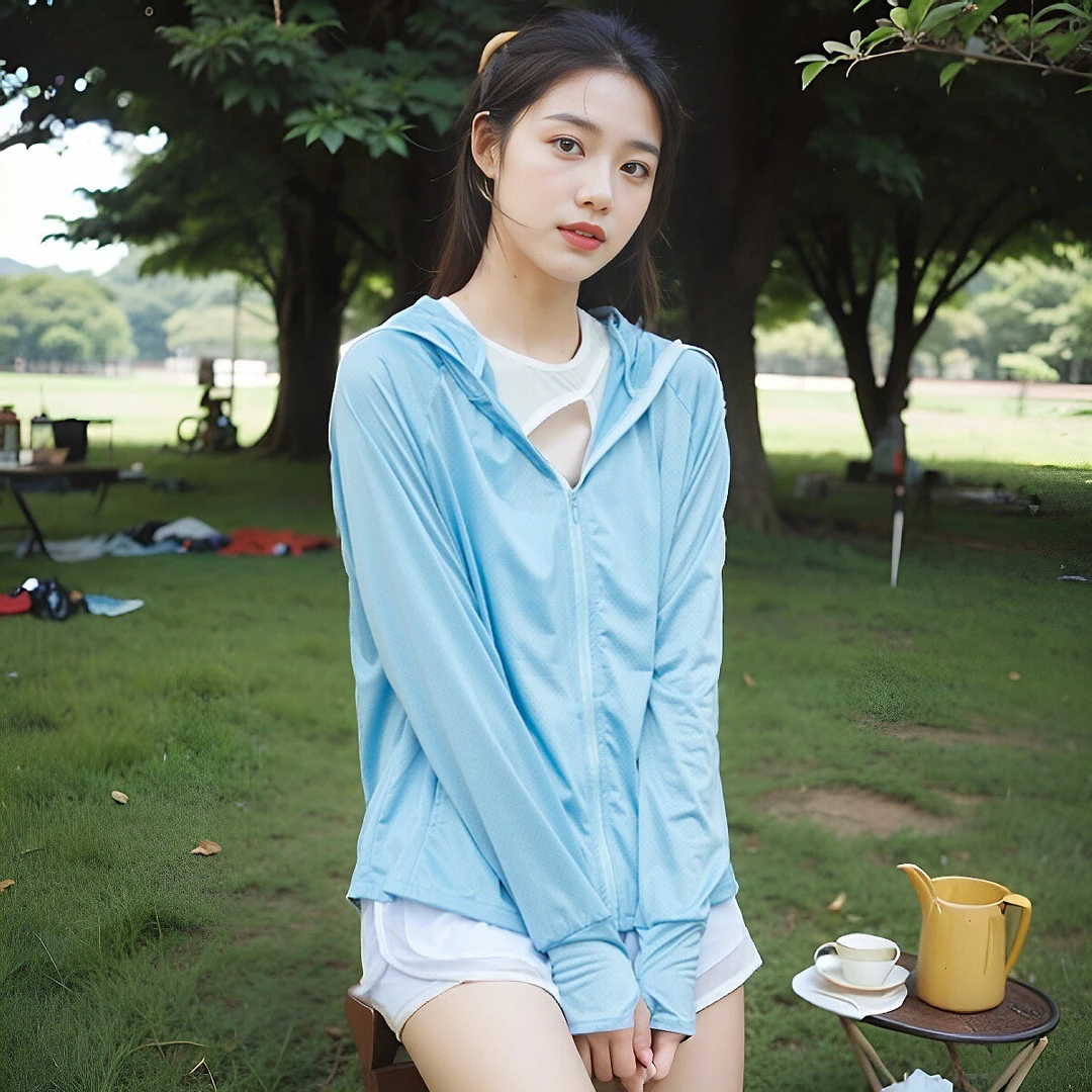 户外披肩连帽女款夏防紫外线大帽檐遮阳透气外套冰丝防晒服轻薄