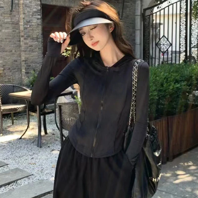 2025新款瑜伽服短外套防晒衣防晒衣修身轻奢防晒衣女款外穿小香风