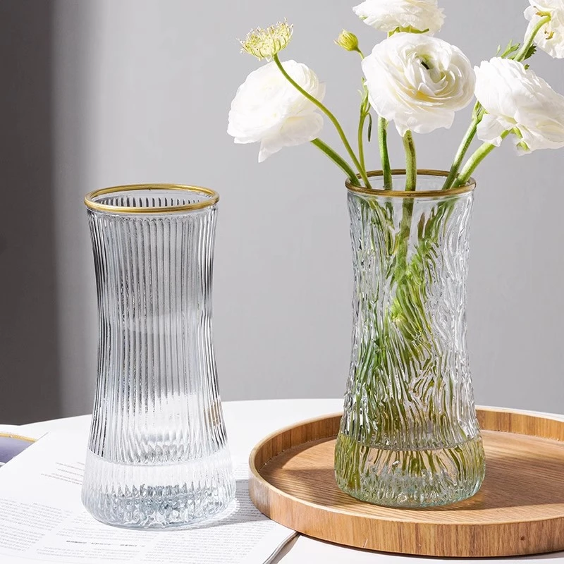 玻璃花瓶ins风北欧大号透明水养富贵竹客厅家用干花鲜花插花摆件