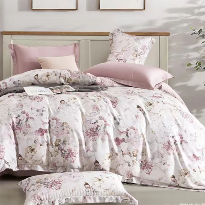 B3743天丝床单半雅时光240*250轻奢凉感床单亲肤天丝大床单