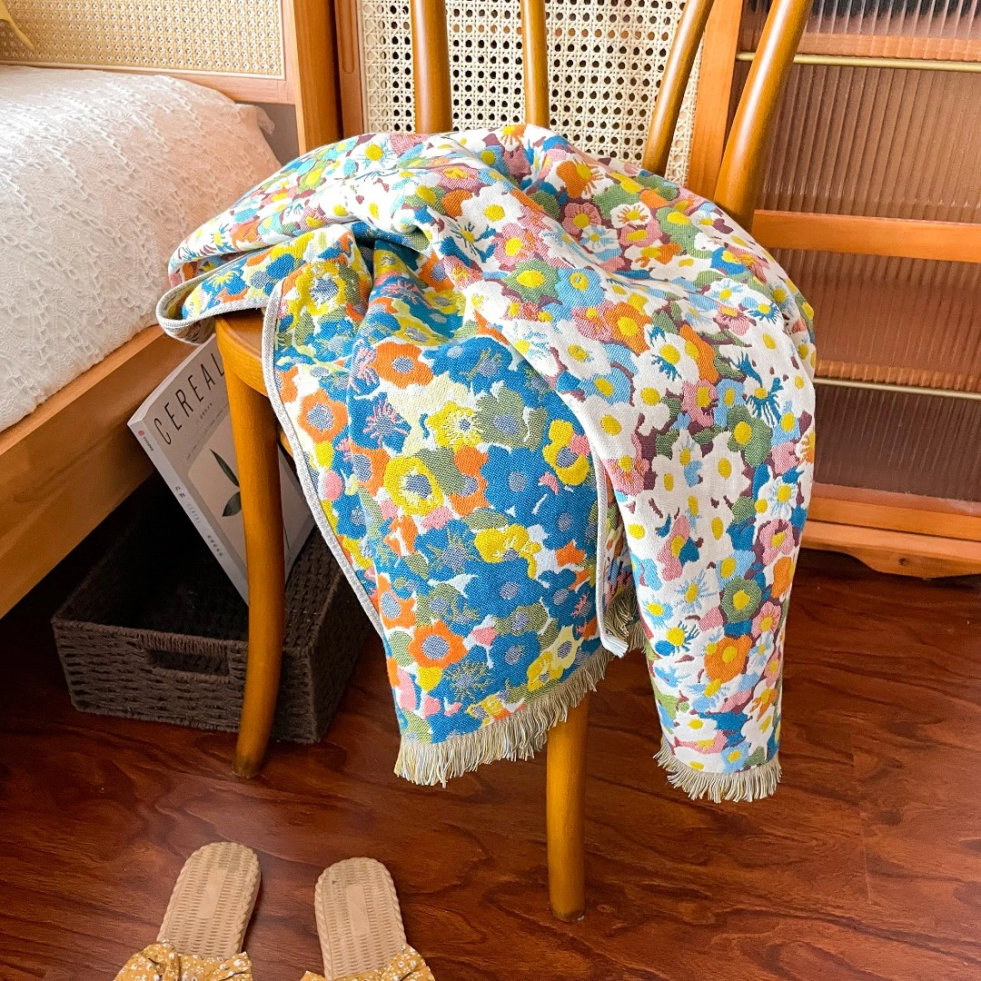 T062四层浴巾斯嘉丽 80*160 印花双面吸水大浴巾多功能机洗亲肤