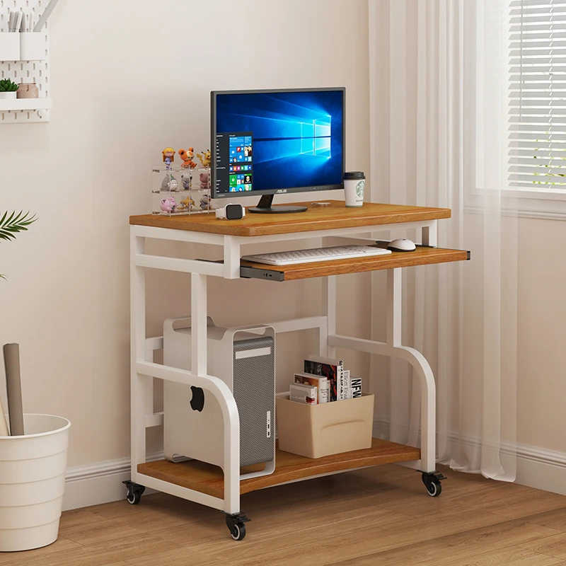 洞家家电脑桌台式家用小型可移动卧室床边简易书桌办公学习写字桌