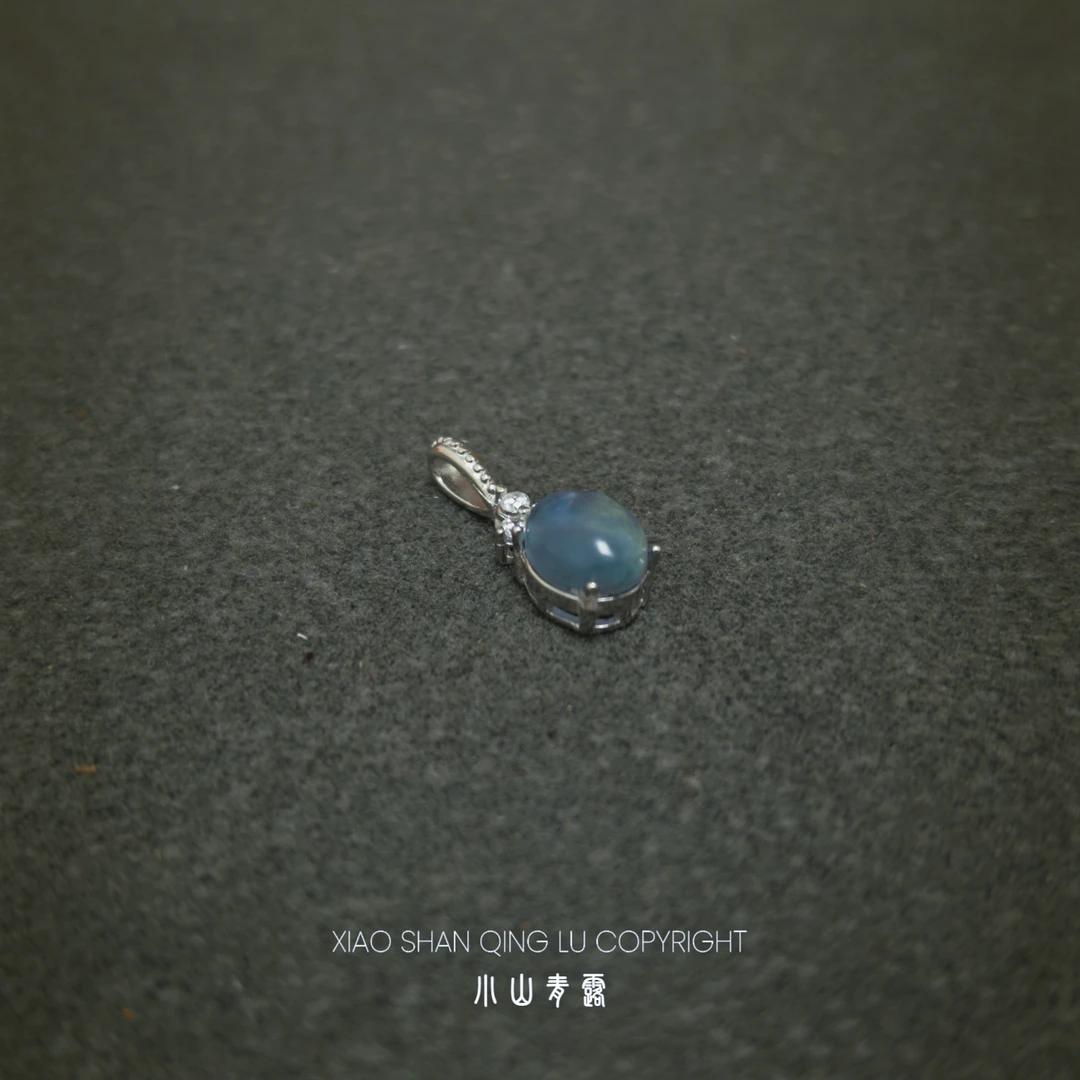【XSS626】海蓝宝吊坠S925银镶嵌