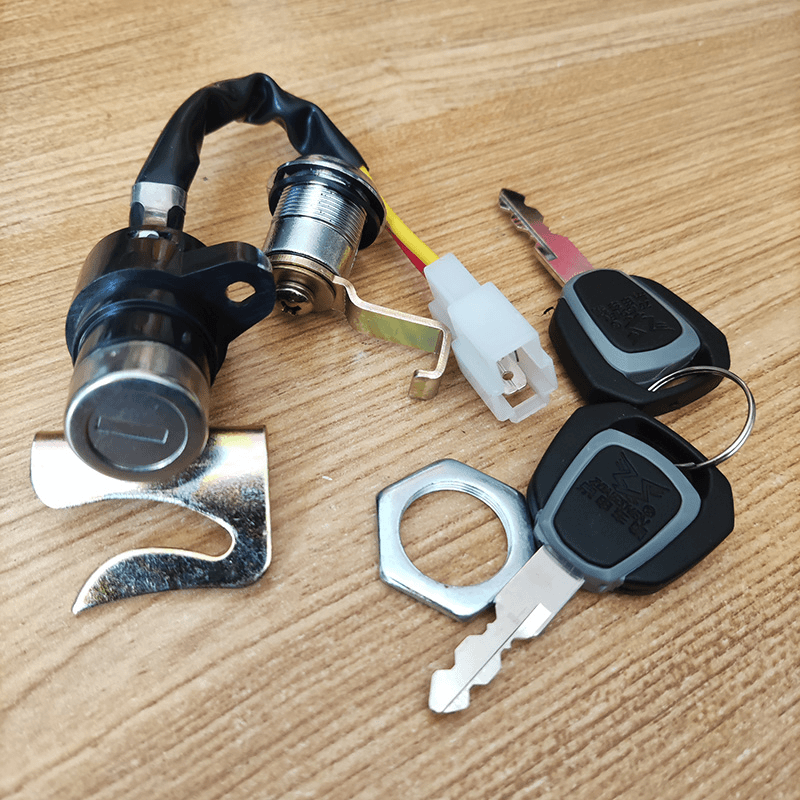 适用于宗申电动三轮车钥匙锁电源开关通用太子全车套锁电门座垫锁