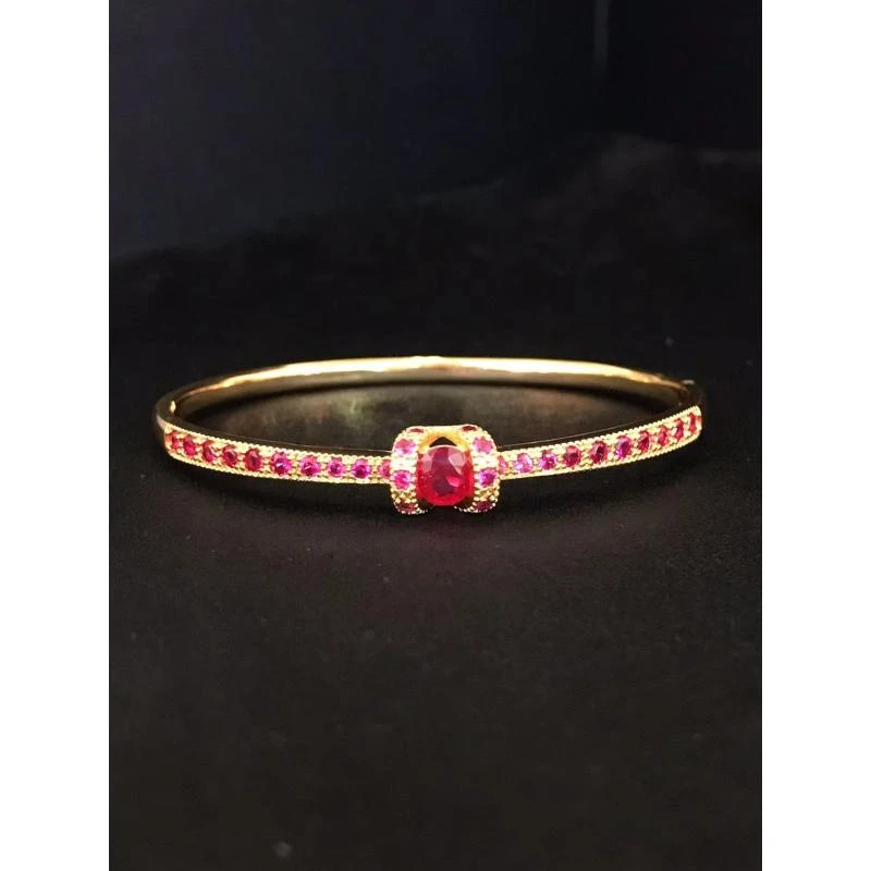 手镯 手镯 手镯 斯里兰卡血红玛丽手环 红 1375