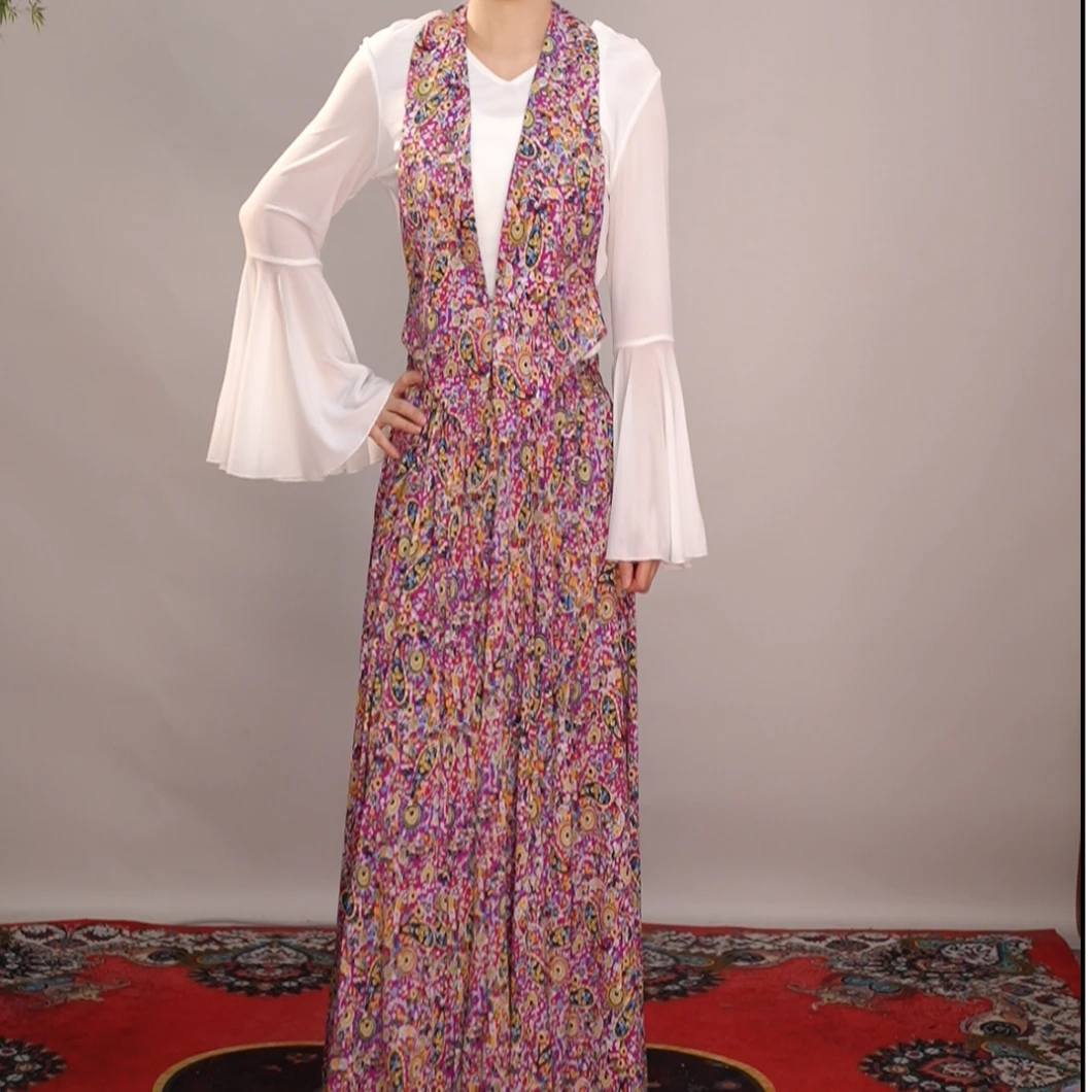 民族风日常可穿印花碎花720半身裙两件套长款