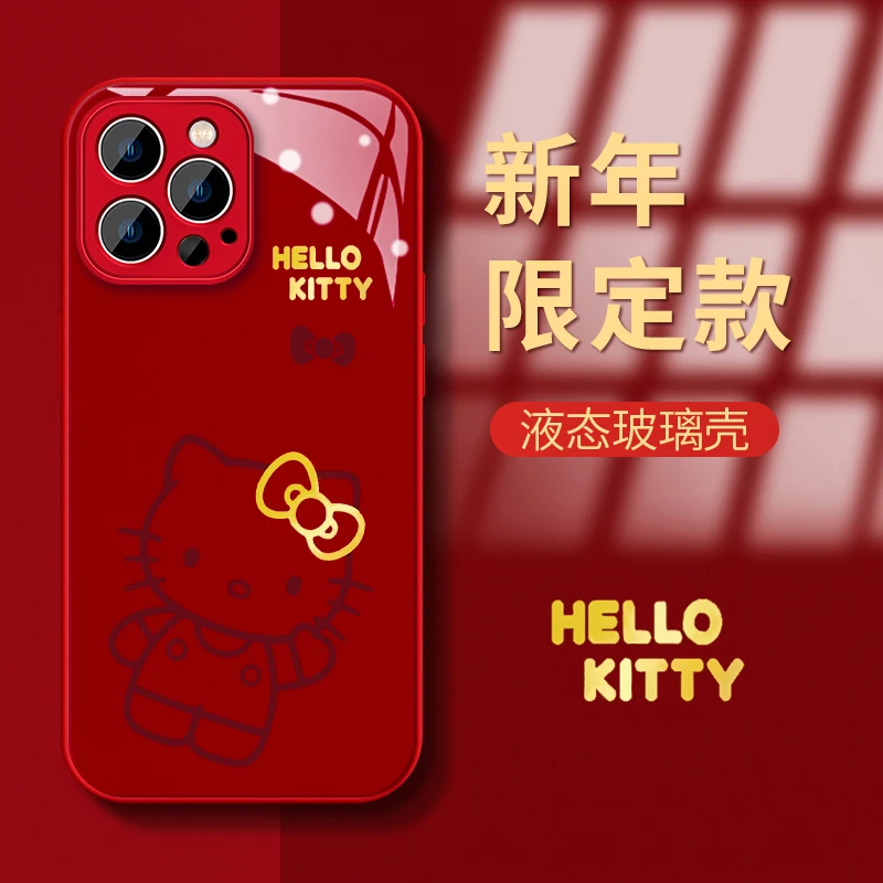 蝴蝶结猫咪玻璃壳苹果华为vivo女oppo小米iphone15promax新手机壳