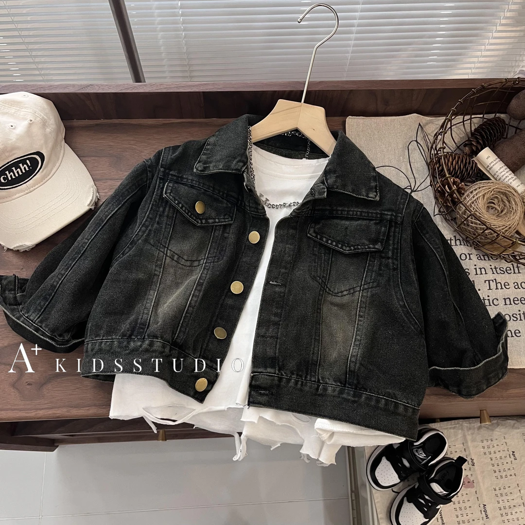 【文文妈】儿童男童女童儿童牛仔外套HYP1091