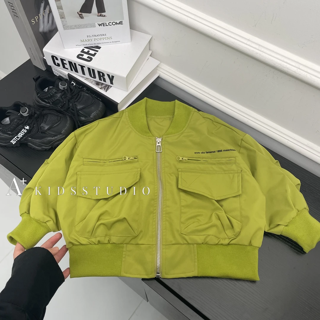 新【文文妈现货】童装儿童春秋新款外套夹克韩版洋气时尚休闲HY1720