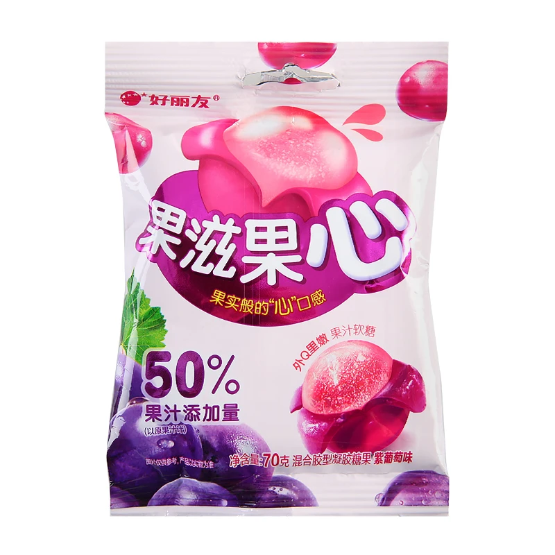 好丽友果滋果心紫葡萄味软糖70g