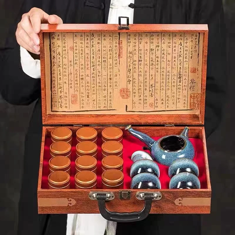 专注好茶伴手礼普洱茶熟茶木箱高档礼盒装茶叶过节送礼送长辈礼品