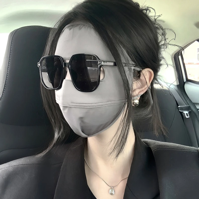Mr.Evil钓鱼防晒冰袖面罩夏薄款全脸防紫外线冰丝透气口罩脸基尼