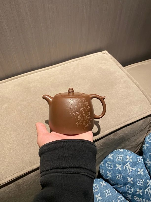 曼手作紫砂《宝铎》老紫泥 容量280cc 原矿紫砂