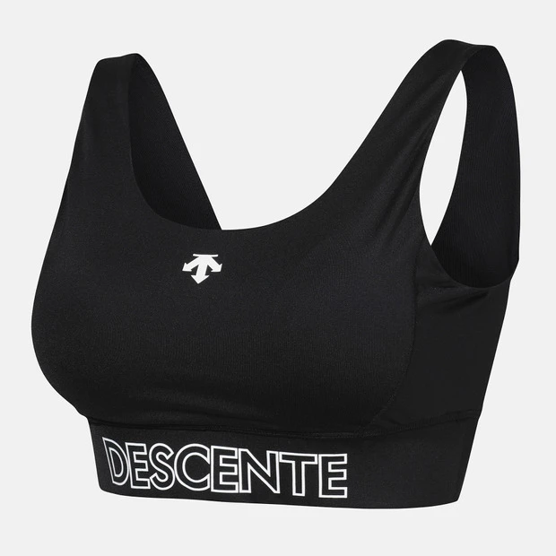 DESCENTE/迪桑特女式基本款中等支撑文胸上衣 黑色韩版【正品保证】