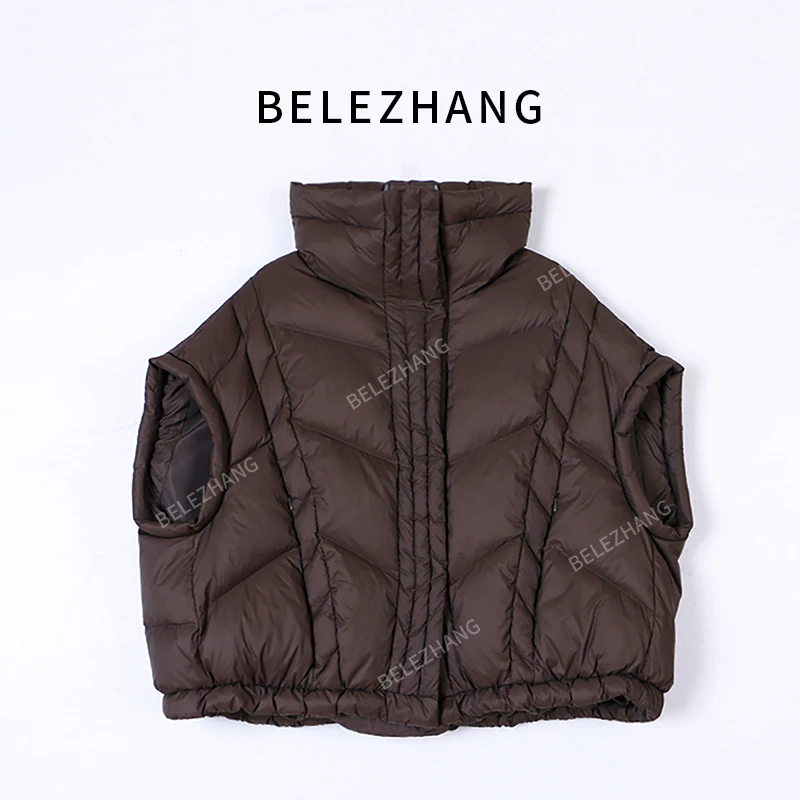 BLZ 冬季新款羽绒服女马甲立领宽松时尚洋气加厚坎肩背心鸭绒外套