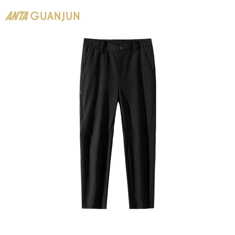 安踏冠军户外系列 运动长裤女士秋冬防泼水加绒保暖女裤162440504