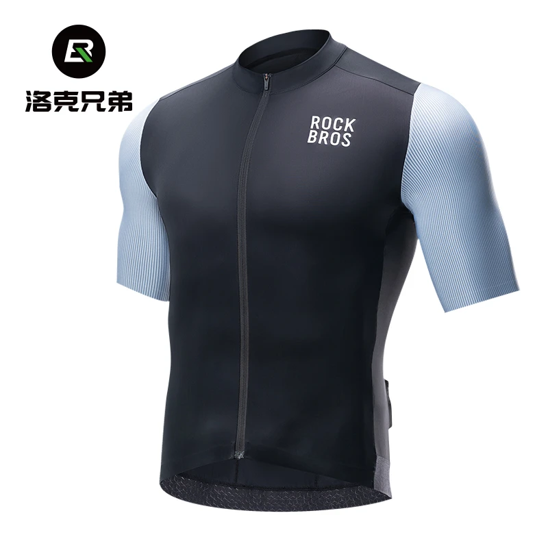 洛克兄弟骑行服短袖上衣山地公路车运动自行车服轻薄透气男款夏季