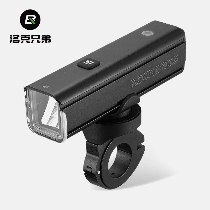 洛克兄弟自行车灯前灯强光可吊装山地公路车充电手电筒夜骑行装备