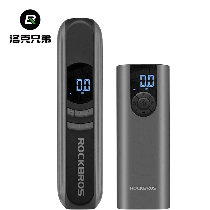 洛克兄弟电动打气筒自行车汽车摩托车高压车载充气泵充电便携家用
