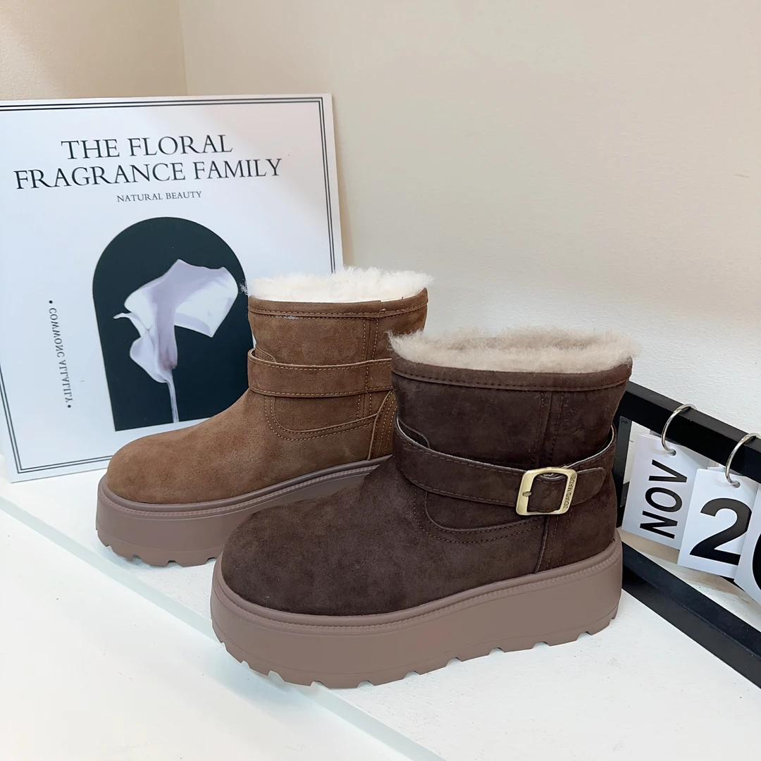 秋冬时尚休闲气质美拉德雪地靴7715-1(YD)