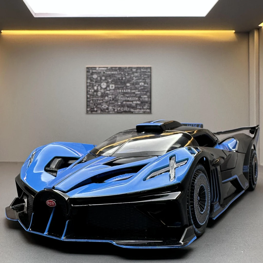 1:24新款炫酷 布加迪Bolide 合金汽车模型 收藏摆件 声光玩具跑车