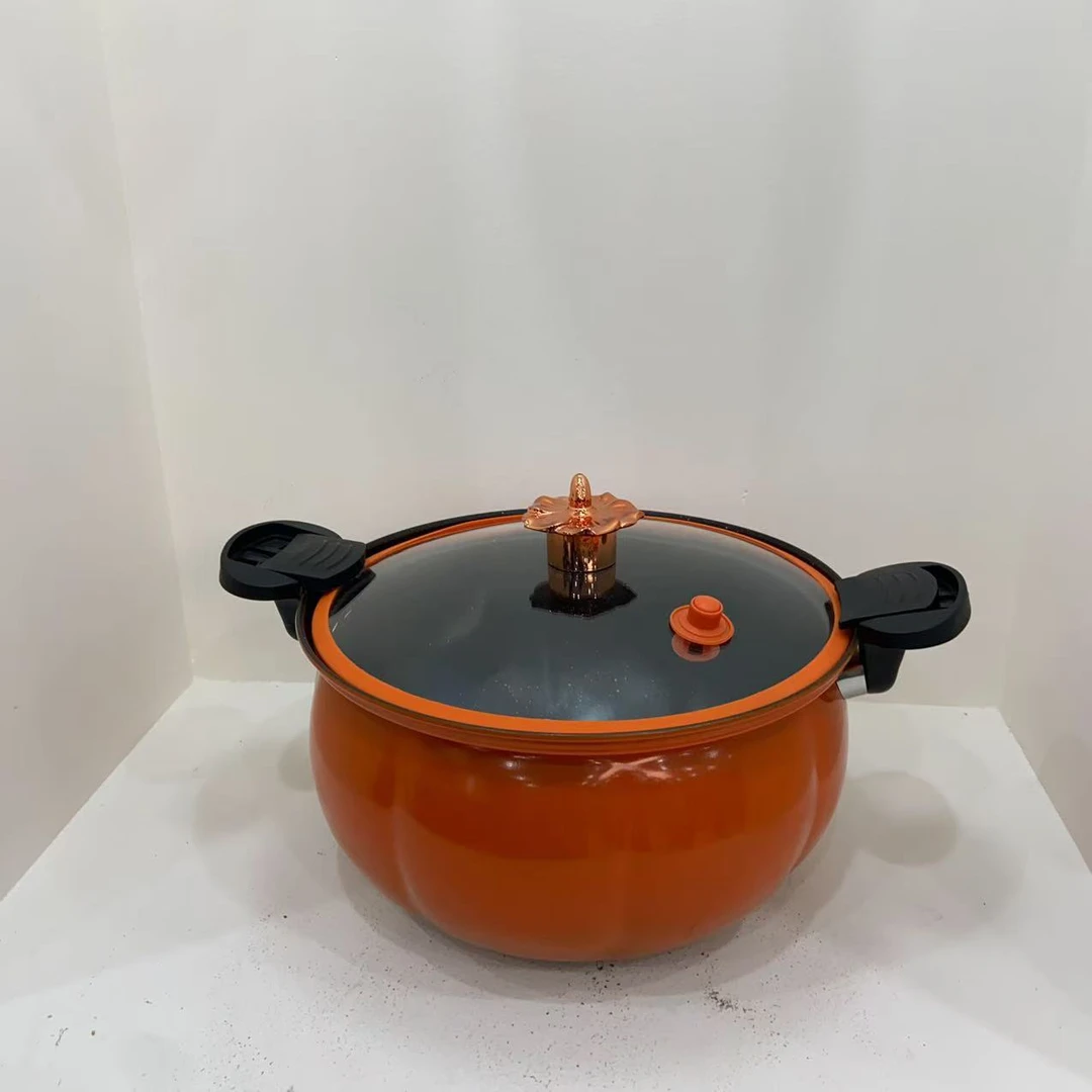 多功能红色家用便携南瓜锅苹果汤锅