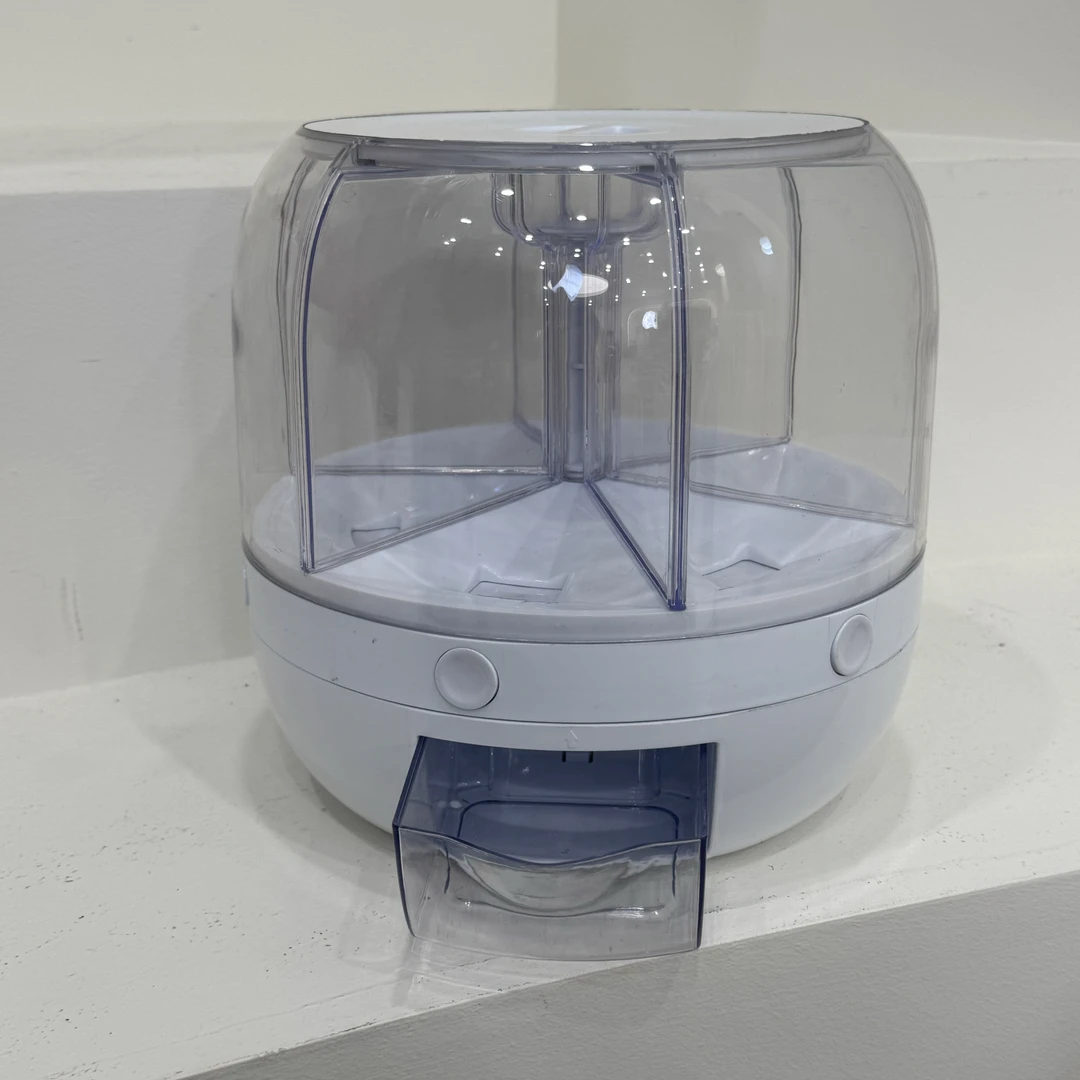 多功能旋转白色米桶