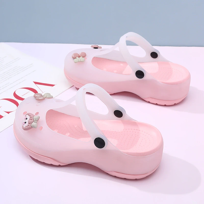 洞洞鞋女2024夏季新款外穿玛丽珍果冻鞋包头两穿休闲软底沙滩凉拖