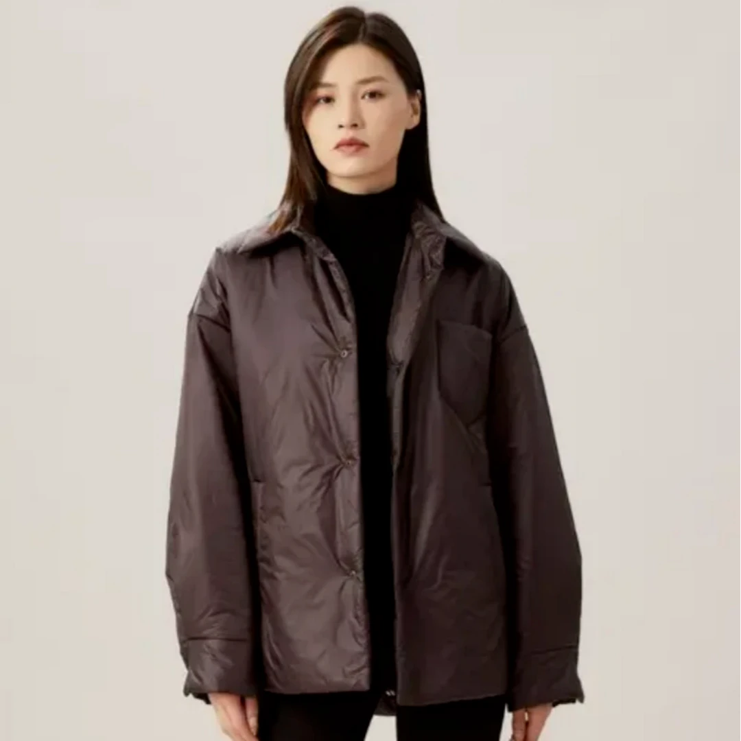 AMASS/阿玛施冬季新款时尚休闲百搭气质简约纯色保暖棉服5400658