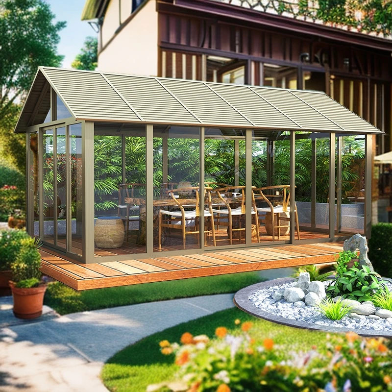 铝合金阳光房楼顶批发庭院亭子露台厂家阳光房户外庭院2025新款