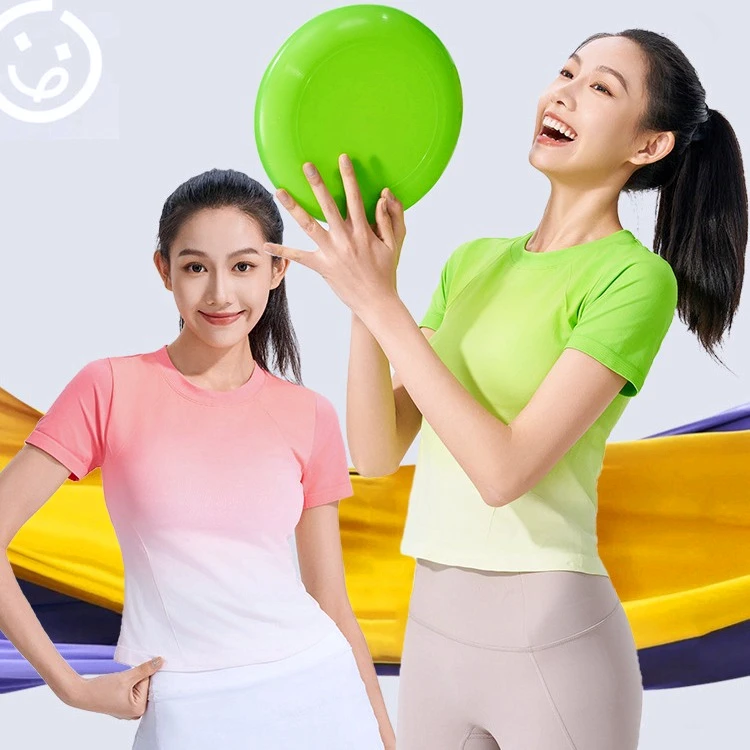 中国透气健身半袖瑜伽运动短袖薄T恤跑步运动健身瑜伽普拉提上衣