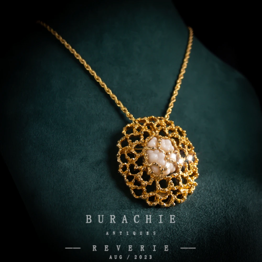 铜合金仿水晶项链 意【9748】｜ 熔岩包裹晶石包裹太美了