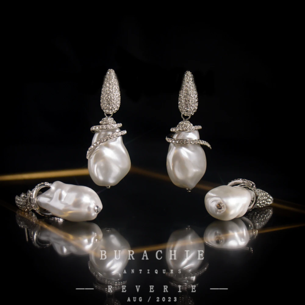 铜合金仿珍珠耳饰 【6374】周年珍藏英｜经典原标克拉款CrownFrett