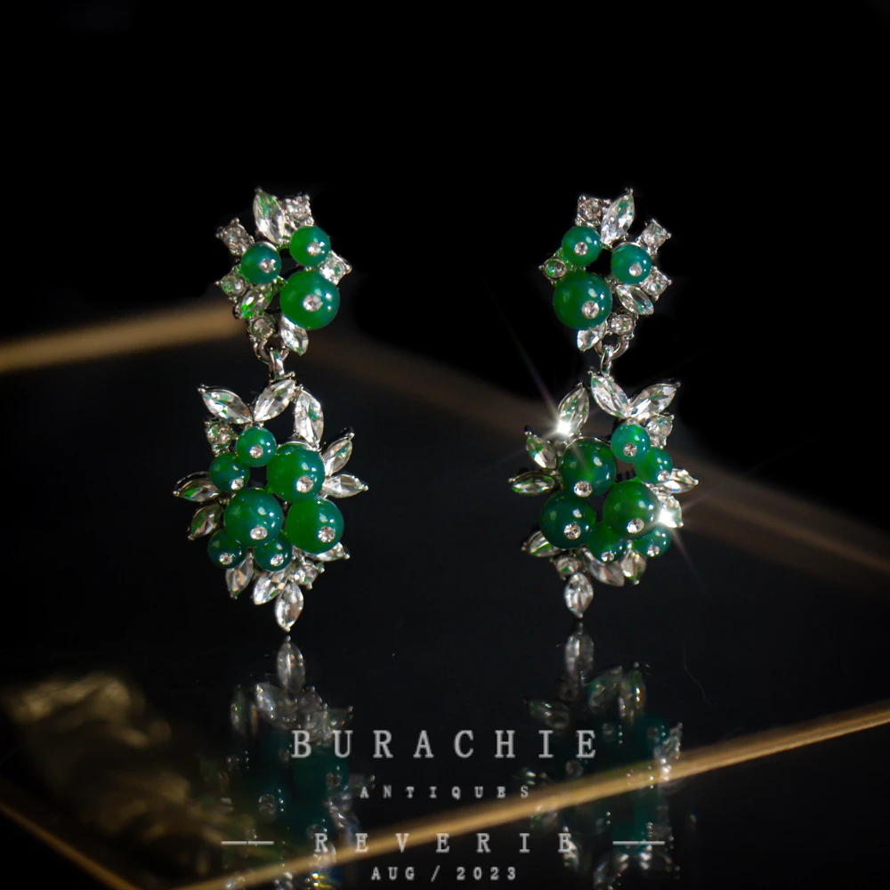 铜合金仿水晶耳饰 【1593】周年珍藏英｜经典原标克拉款CrownFrett