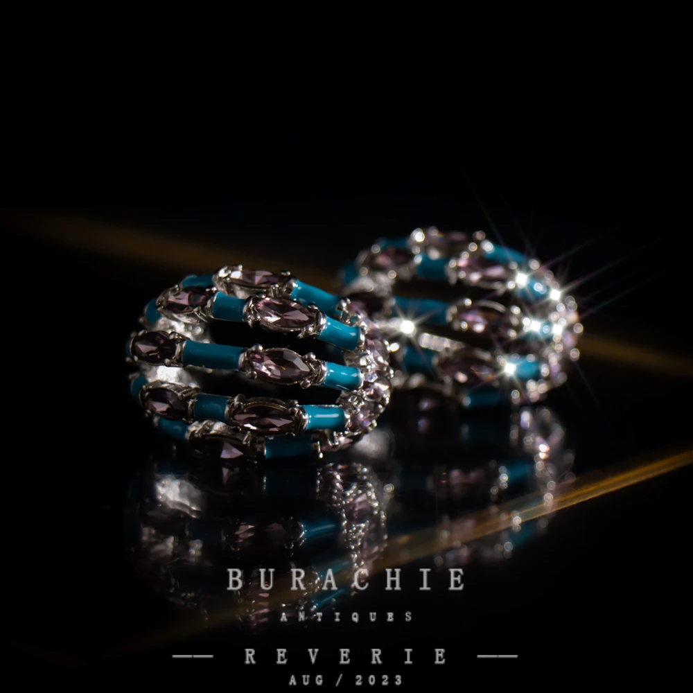 铜合金仿水晶耳饰 【8248】周年珍藏英｜经典原标克拉款CrownFrett