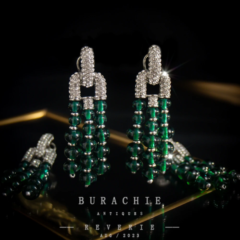 铜合金仿水晶耳饰 【9266】周年珍藏英｜经典原标克拉款CrownFrett